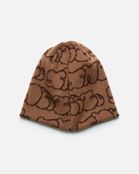 Sneeze Skull Beanie in Cappuchino and Brown blues store www.bluesstore.co
