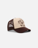 Target Practice Trucker Cap in Caramel from Passion blues store www.bluesstore.co