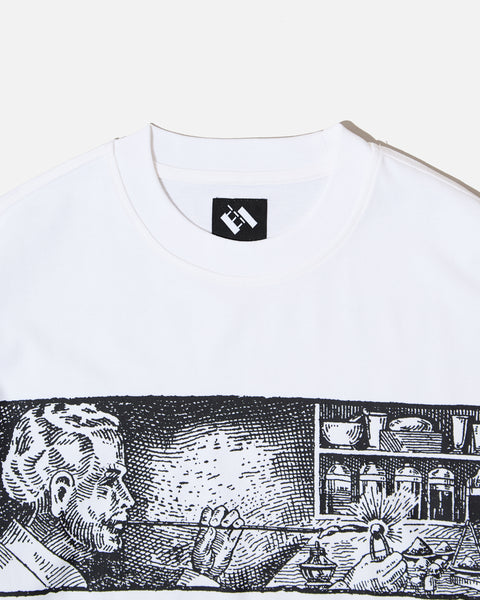 The Trilogy Tapes Atomgewichte Longsleeve T-shirt in White blues store www.bluesstore.co