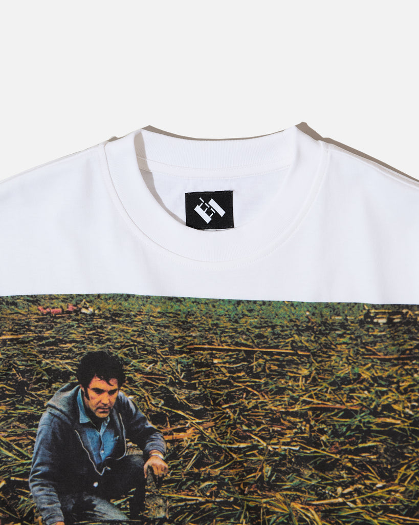 The Trilogy Tapes Piano Storm T-shirt in White blues store www.bluesstore.co