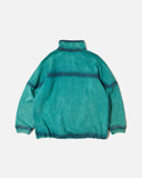 The Trilogy Tapes Spray Funnel Neck Crew in Sea Moss Green / Black blues store www.bluesstore.co