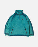 The Trilogy Tapes Spray Funnel Neck Crew in Sea Moss Green / Black blues store www.bluesstore.co