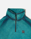 The Trilogy Tapes Spray Funnel Neck Crew in Sea Moss Green / Black blues store www.bluesstore.co