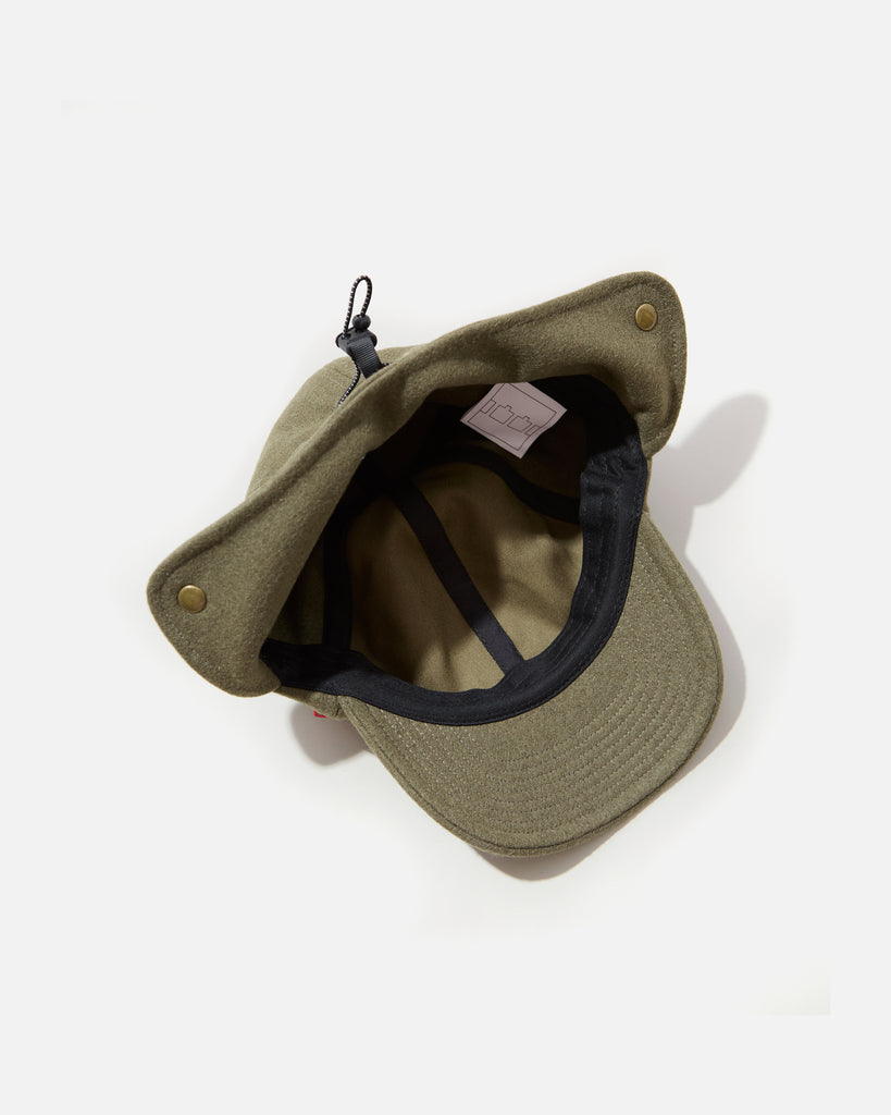 The Trilogy Tapes TTT Trapper Hat in Olive blues store www.bluesstore.co