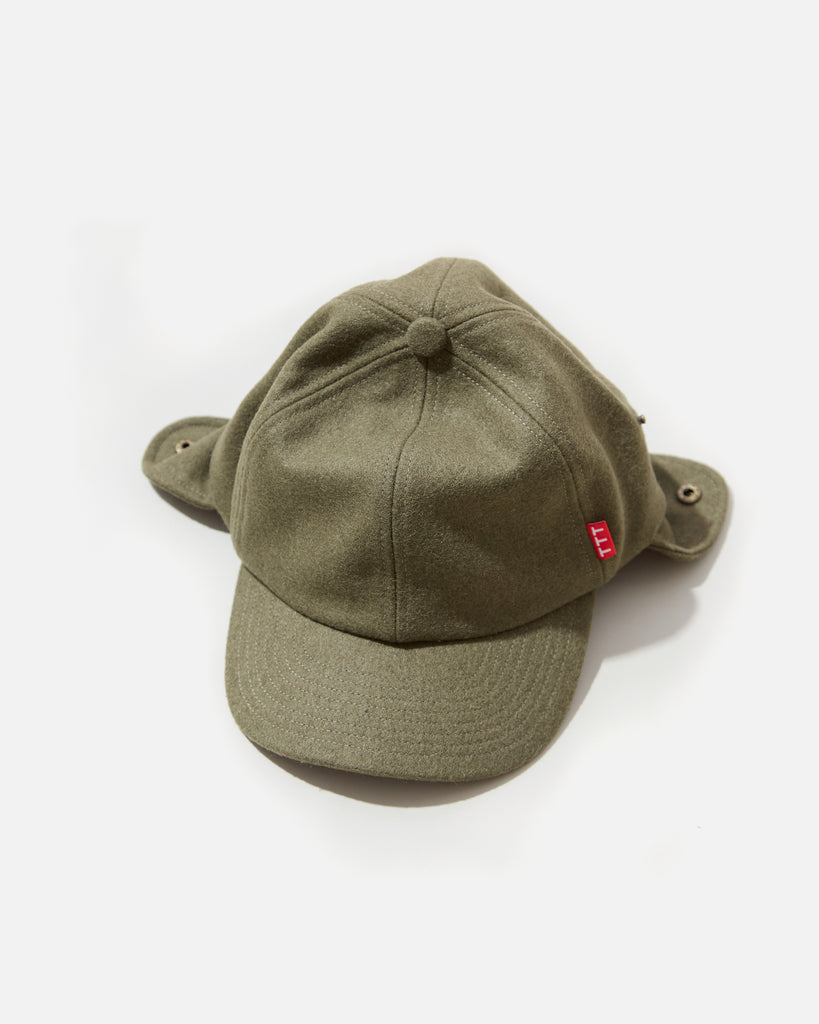 The Trilogy Tapes TTT Trapper Hat in Olive blues store www.bluesstore.co