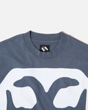 The Trilogy Tapes Washed Two Headed Bird T-shirt in Charcoal blues store www.bluesstore.co