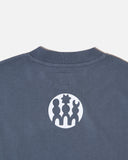 The Trilogy Tapes Washed Two Headed Bird T-shirt in Charcoal blues store www.bluesstore.co