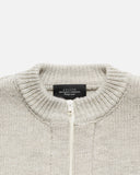 US2365 Zip Knit in a light shade of grey from Japan based, Unused blues store www.bluesstore.co