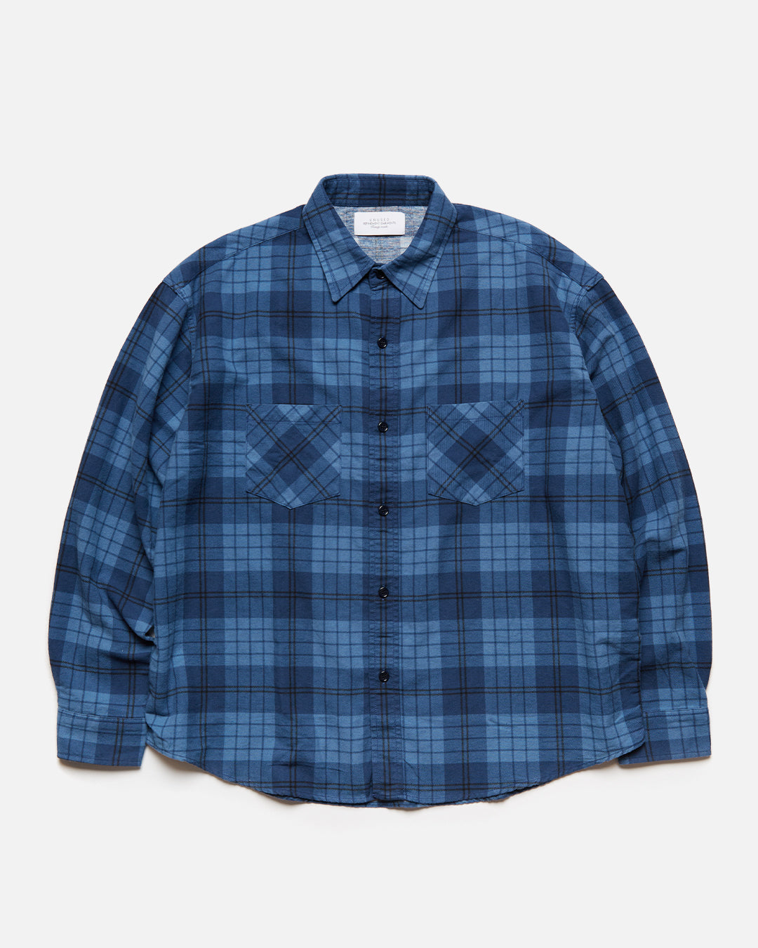 Unused US2384 Checkered Shirt in Blue and Sax | Blues Store