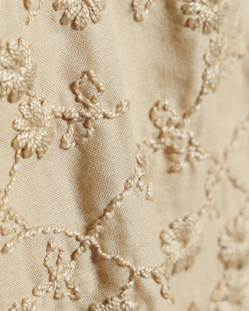 Unused US2549 Embroidery Pullover Jacket in Beige blues store www.bluesstore.co