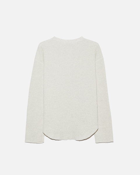 Unused US2550 Long Sleeve Waffle T-shirt in Heather Beige blues store www.bluesstore.co