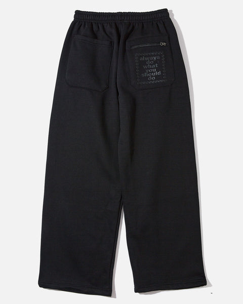 Relaxed No Cuff Joggers in Black from Always Do What You Should Do blues store www.bluesstore.co