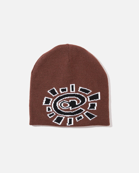 Reversible @Sun Skull Beanie in Brown from Always Do What You Should Do blues store www.bluesstore.co