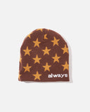 Reversible @Sun Skull Beanie in Brown from Always Do What You Should Do blues store www.bluesstore.co