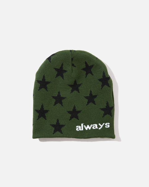 Reversible @Sun Skull Beanie in Forest Green from Always Do What You Should Do blues store www.bluesstore.co
