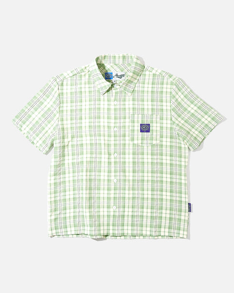 Seersucker Shortsleeve Shirt in Green from Always Do What You Should Do blues store www.bluesstore.co