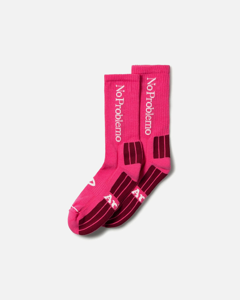 No Problemo Socks in Pink from the Aries Arise Autumn / Winter 2023 collection blues store www.bluesstore.co
