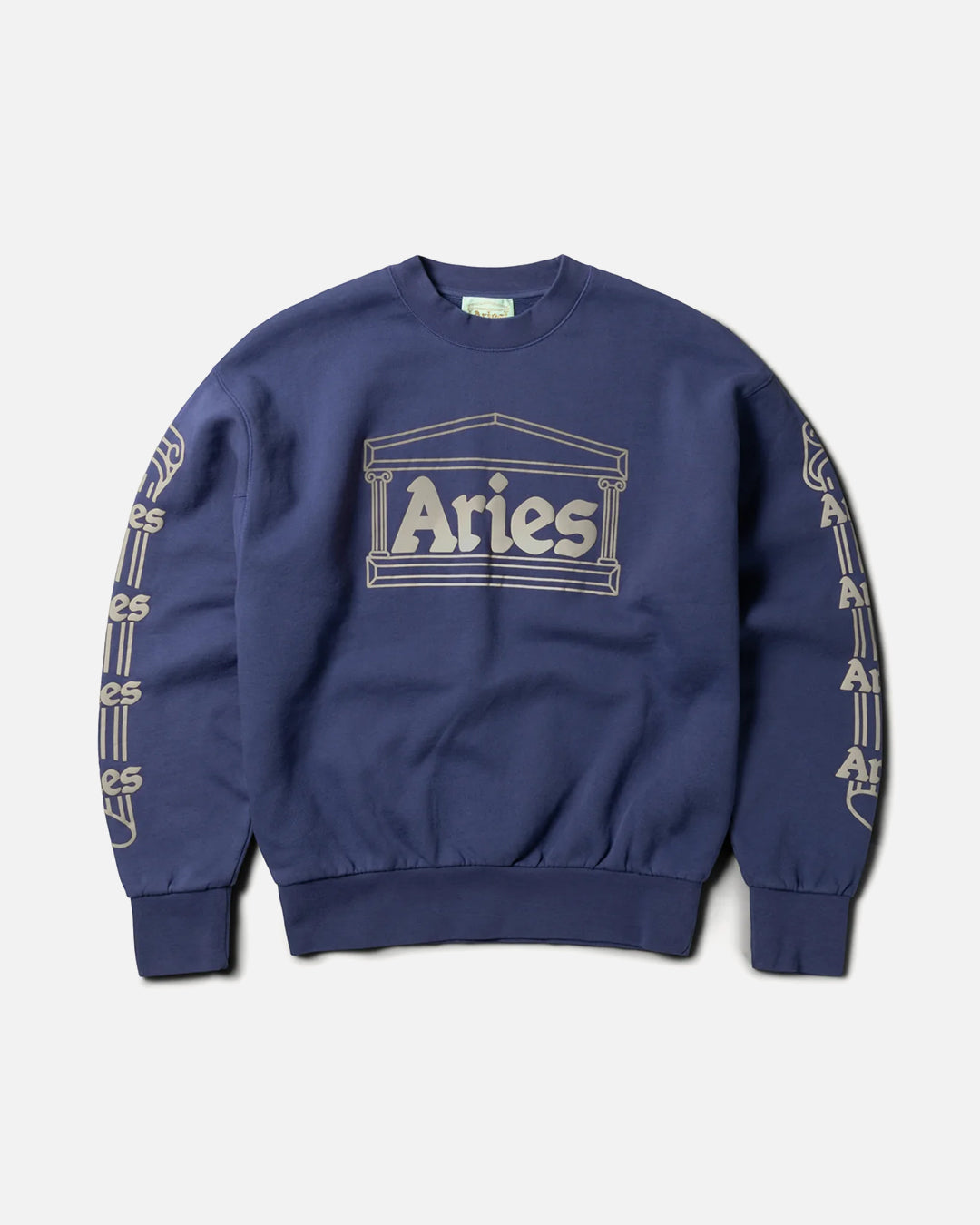 Aries Arise Reflective Column Sweatshirt in Navy