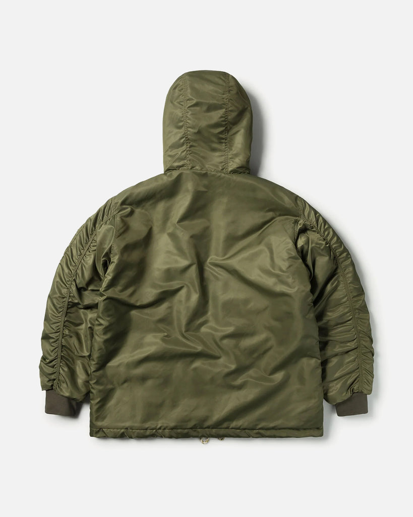 Reversible Nylon Flight Parka in Army Green from the Aries Arise Autumn / Winter 2023 collection blues store www.bluesstore.co