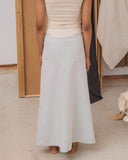 baserange Arthur Skirt Ecru Denim in Undyed blues store www.bluesstore.co