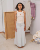 baserange Arthur Skirt Ecru Denim in Undyed blues store www.bluesstore.co
