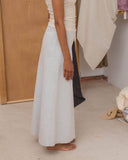 baserange Arthur Skirt Ecru Denim in Undyed blues store www.bluesstore.co