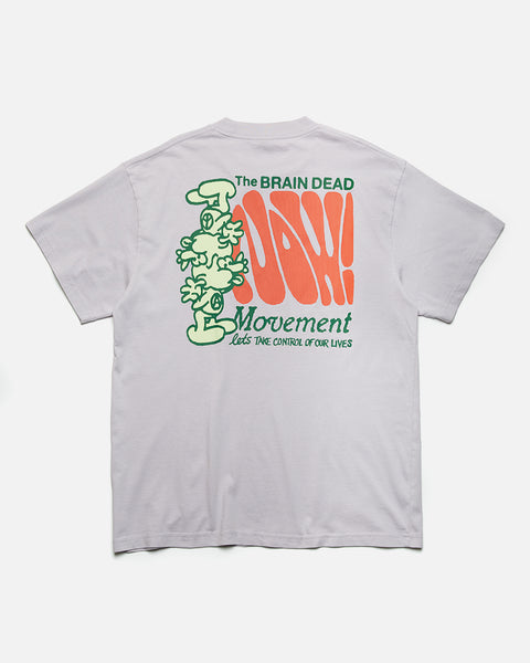 The Now Movement T-shirt in Lilac from the Brain Dead Autumn / Winter 2023 collection blues store www.bluesstore.co