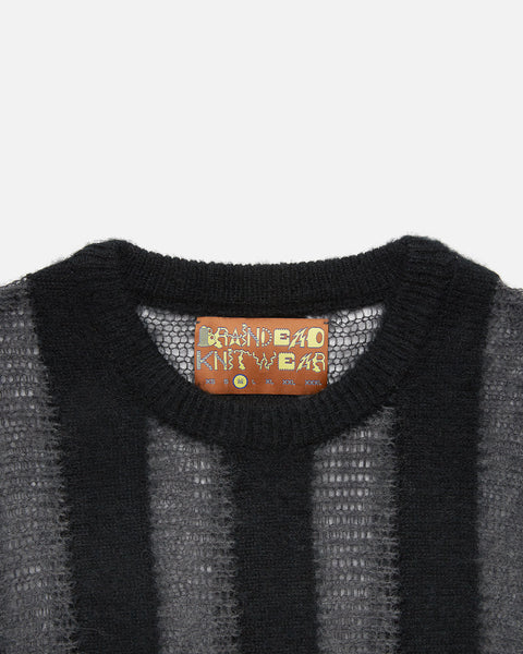 Fuzzy Threadbare Sweater in Black from the Brain Dead Autumn / Winter 2023 collection blues store www.bluesstore.co