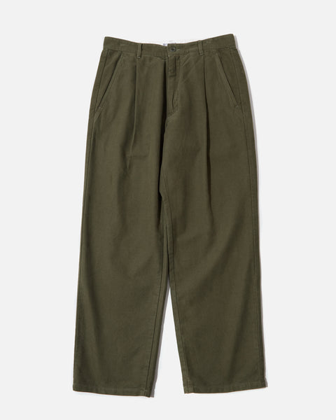cav empt Brushed Soft Cotton One Tuck Pants in Green blues store www.bluesstore.co