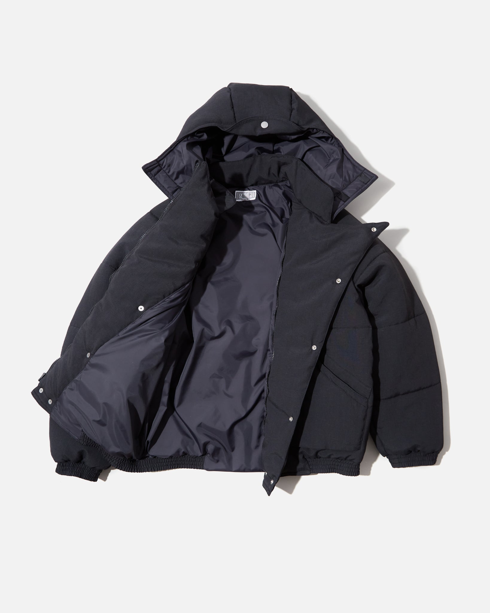Cav Empt Diagonal Flap Puff Jacket in Black | Blues Store