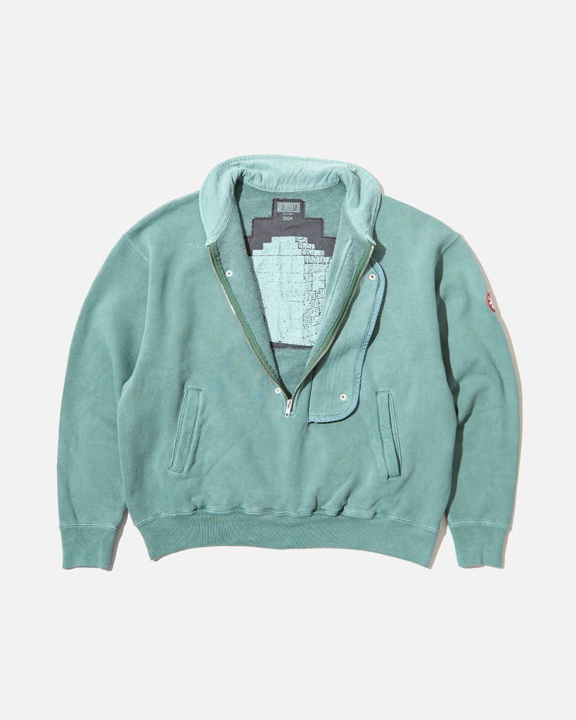 cav empt Overdye Collared Half Zip in Green blues store www.bluesstore.co