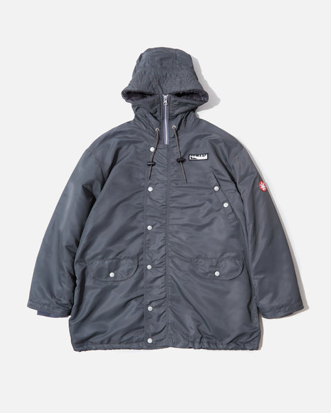 cav empt Synth Fur Hood Zip Coat in Charcoal Grey blues store www.bluesstore.co