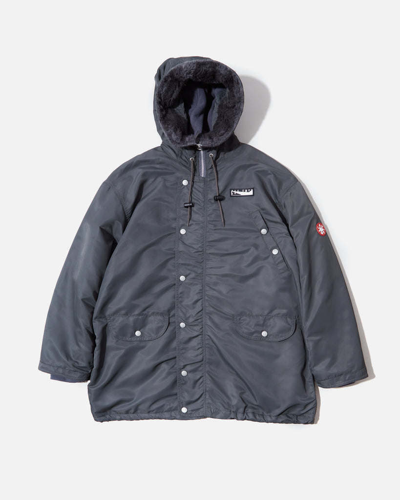 cav empt Synth Fur Hood Zip Coat in Charcoal Grey blues store www.bluesstore.co