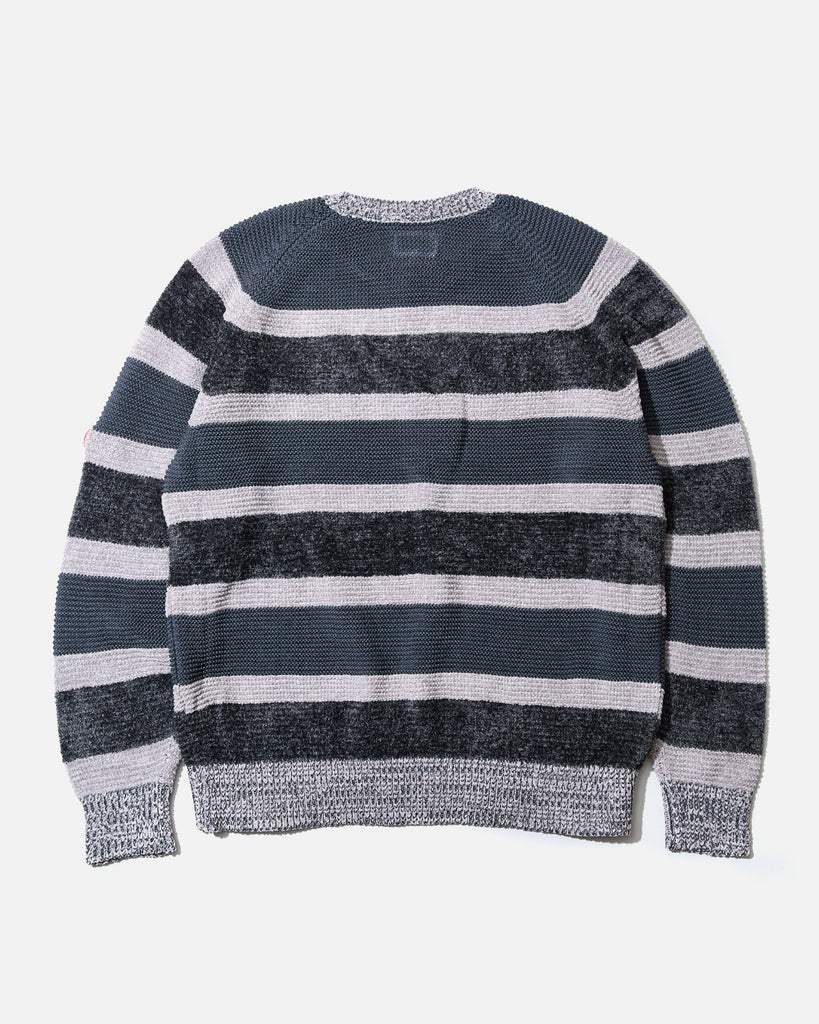 cav empt ss24 3 Colour Stripe Knit in Grey blues store www.bluesstore.co