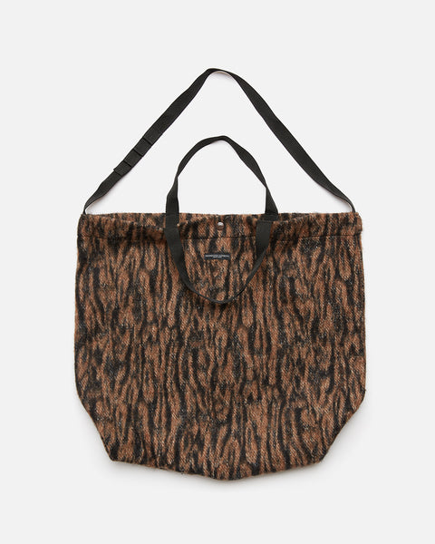 Brown Acrylic Poly Bark Jacquard Carry All Tote from the Engineered Garments Autumn / Winter 2023 collection blues store www.bluesstore.co