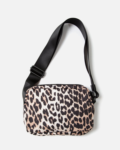 Recycled Festival Bag in Leopard from the Ganni Spring / Summer 2023 collection blues store www.bluesstore.co