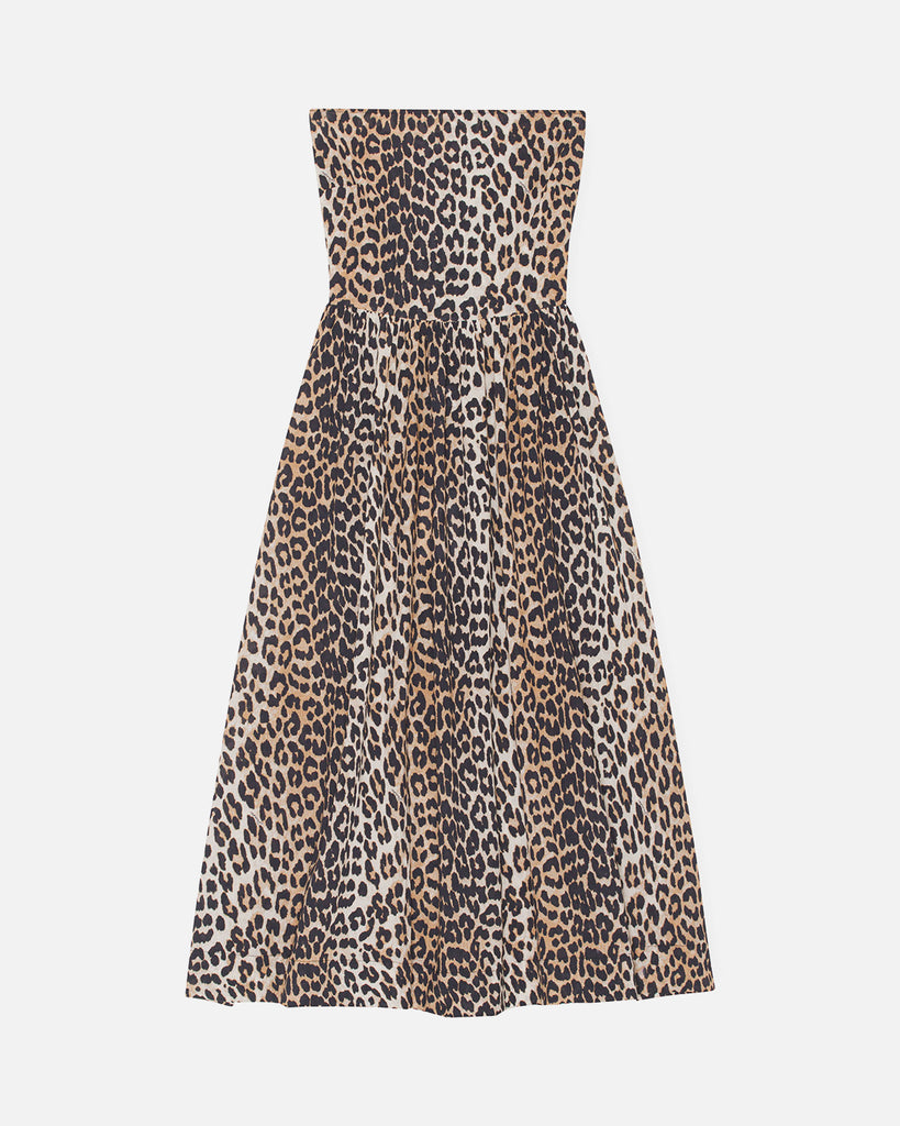 Light Cotton Tieband Multifunctional Dress - Leopard