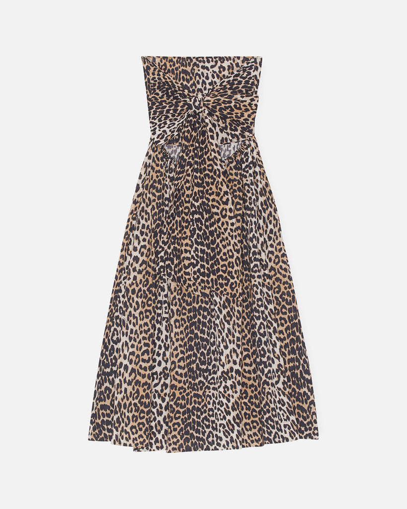Light Cotton Tieband Multifunctional Dress - Leopard