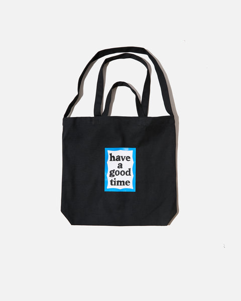 have a good time blue frame canvas 3WAY tote bag in black blues store www.bluesstore.co