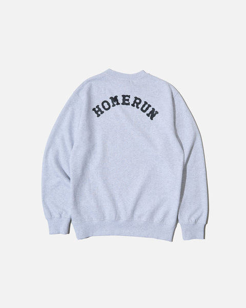 have a good time x HOMERUN Throw Up Man Frame Crewneck FL in Ash Grey blues store www.bluesstore.co