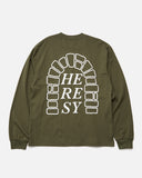 Arch Longsleeve T-shirt in Green from the Heresy Autumn / Winter 2023 collection blues store www.bluesstore.co