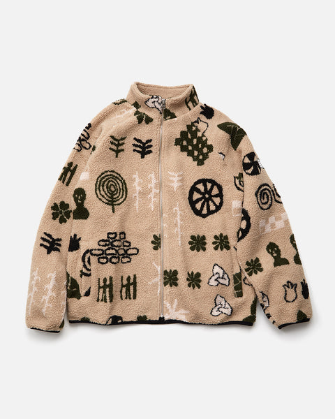 Printed Herdsmen Fleece from the Heresy Autumn / Winter 2023 collection blues store www.bluesstore.co