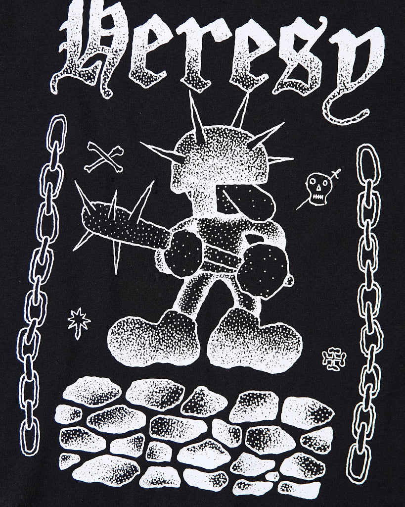 heresy ss25 Fightin' Longsleeve T-Shirt in Black blues store www.bluesstore.co