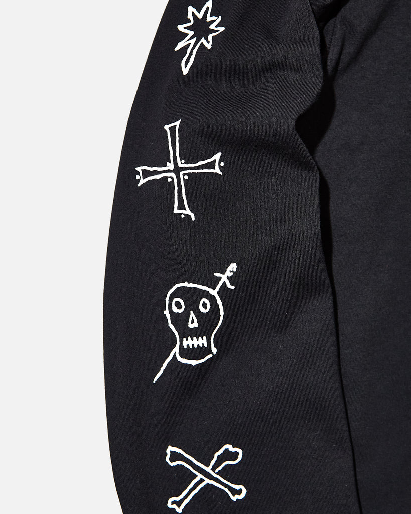 heresy ss25 Fightin' Longsleeve T-Shirt in Black blues store www.bluesstore.co