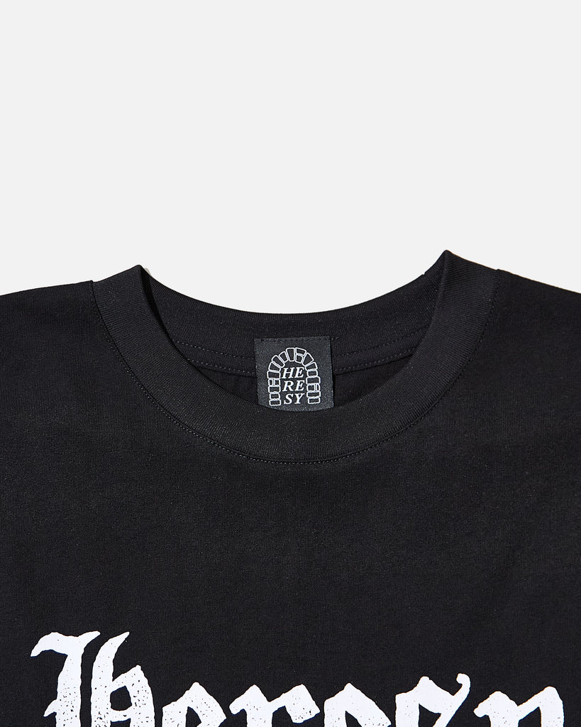 heresy ss25 Fightin' Longsleeve T-Shirt in Black blues store www.bluesstore.co