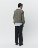 mfpen Fuzzy Pullover in Brown Houndstooth Check blues store www.bluesstore.co