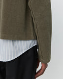 mfpen Leisure Zip Up in Faded Taupe Jersey Cord blues store www.bluesstore.co