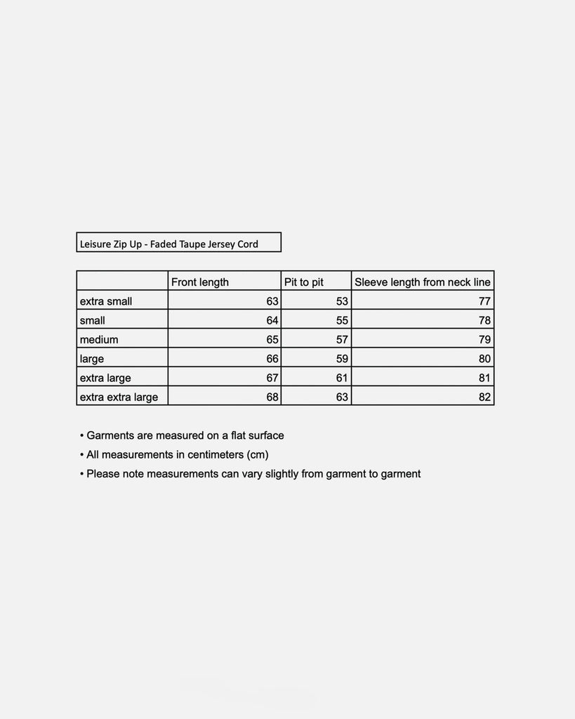 mfpen Leisure Zip Up in Faded Taupe Jersey Cord blues store www.bluesstore.co