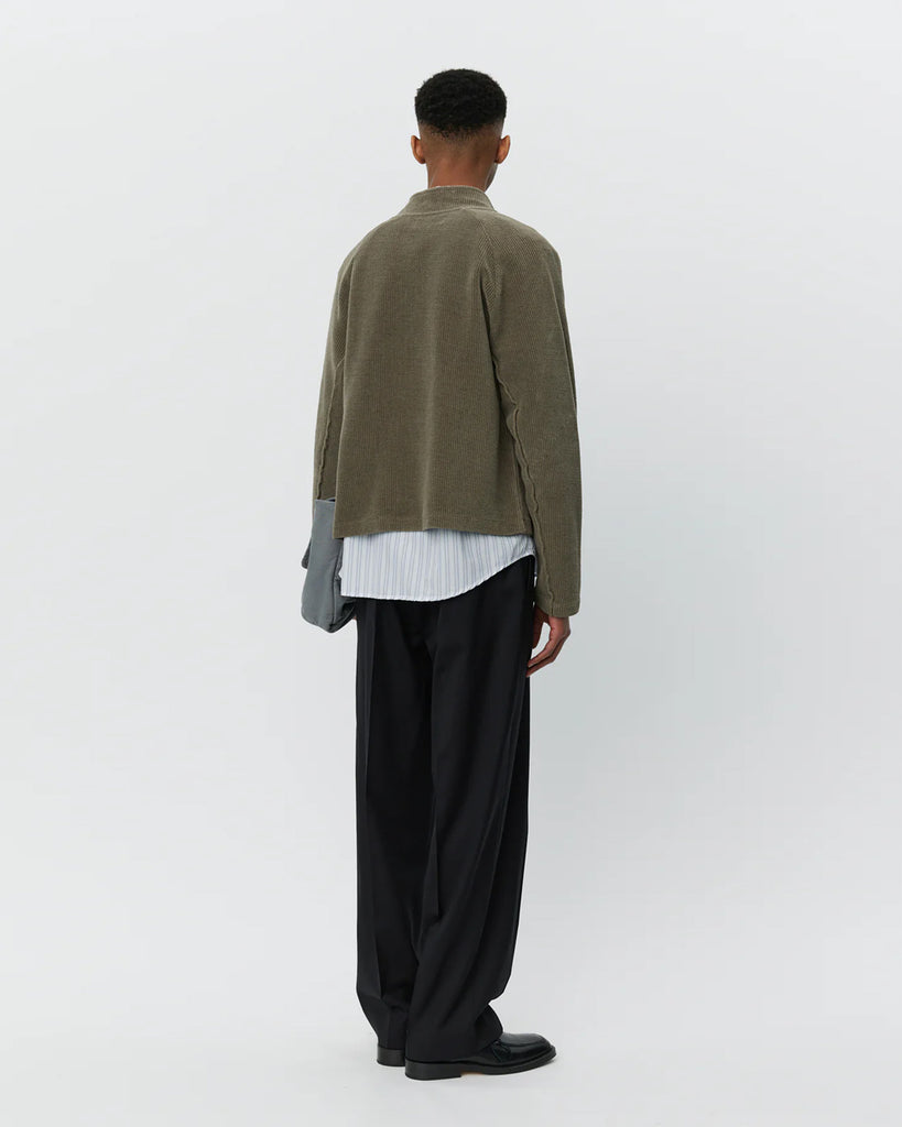 mfpen Leisure Zip Up in Faded Taupe Jersey Cord blues store www.bluesstore.co