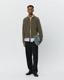 mfpen Leisure Zip Up in Faded Taupe Jersey Cord blues store www.bluesstore.co
